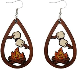 Campfire Marshmallow Earrings Gift Set