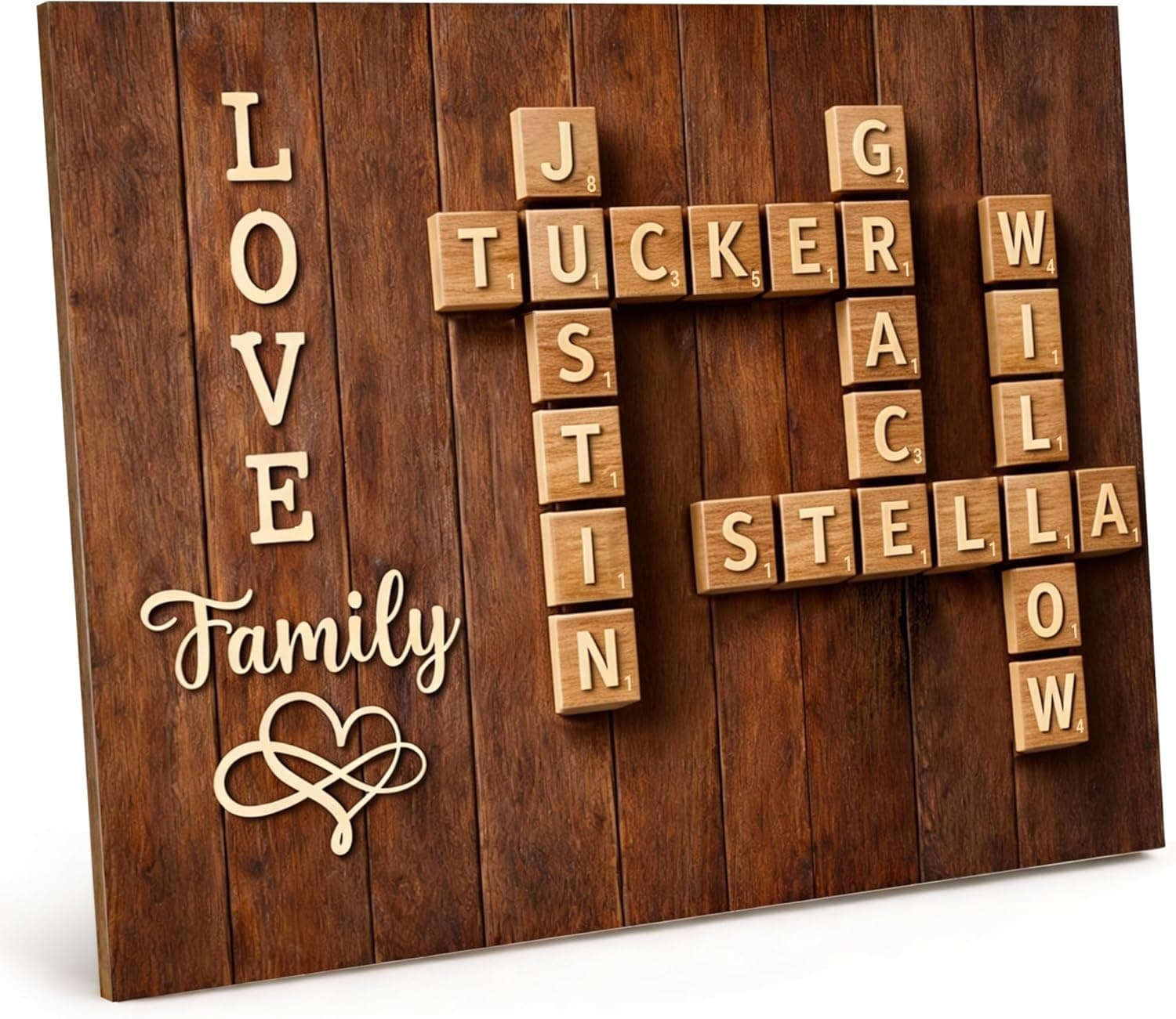 Personalized Family Crossword Wall Art