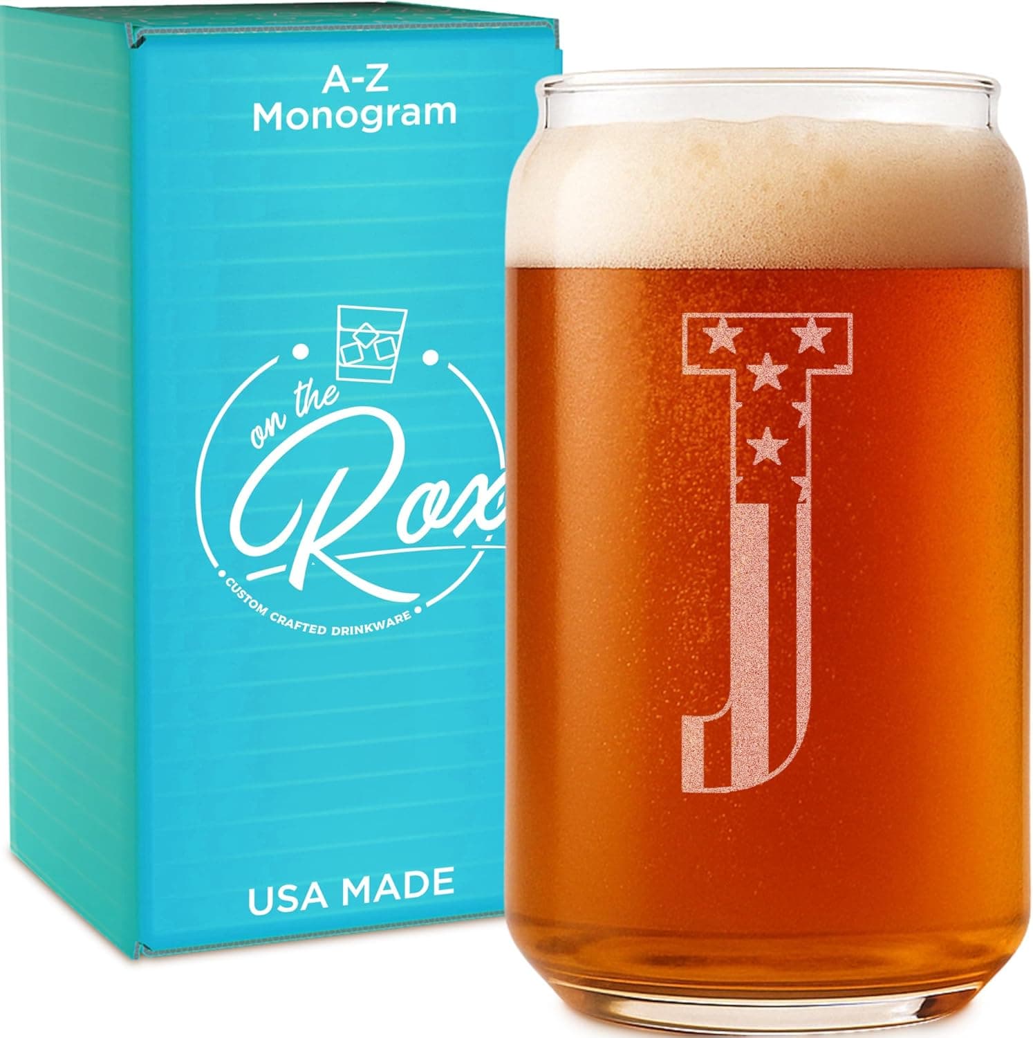 Personalized Monogram Beer Glass