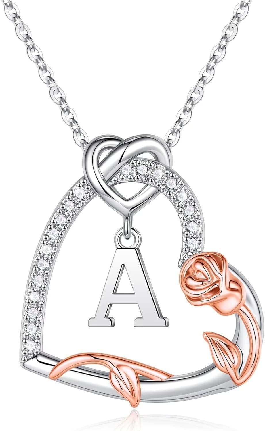 Personalized Heart Initial Necklace