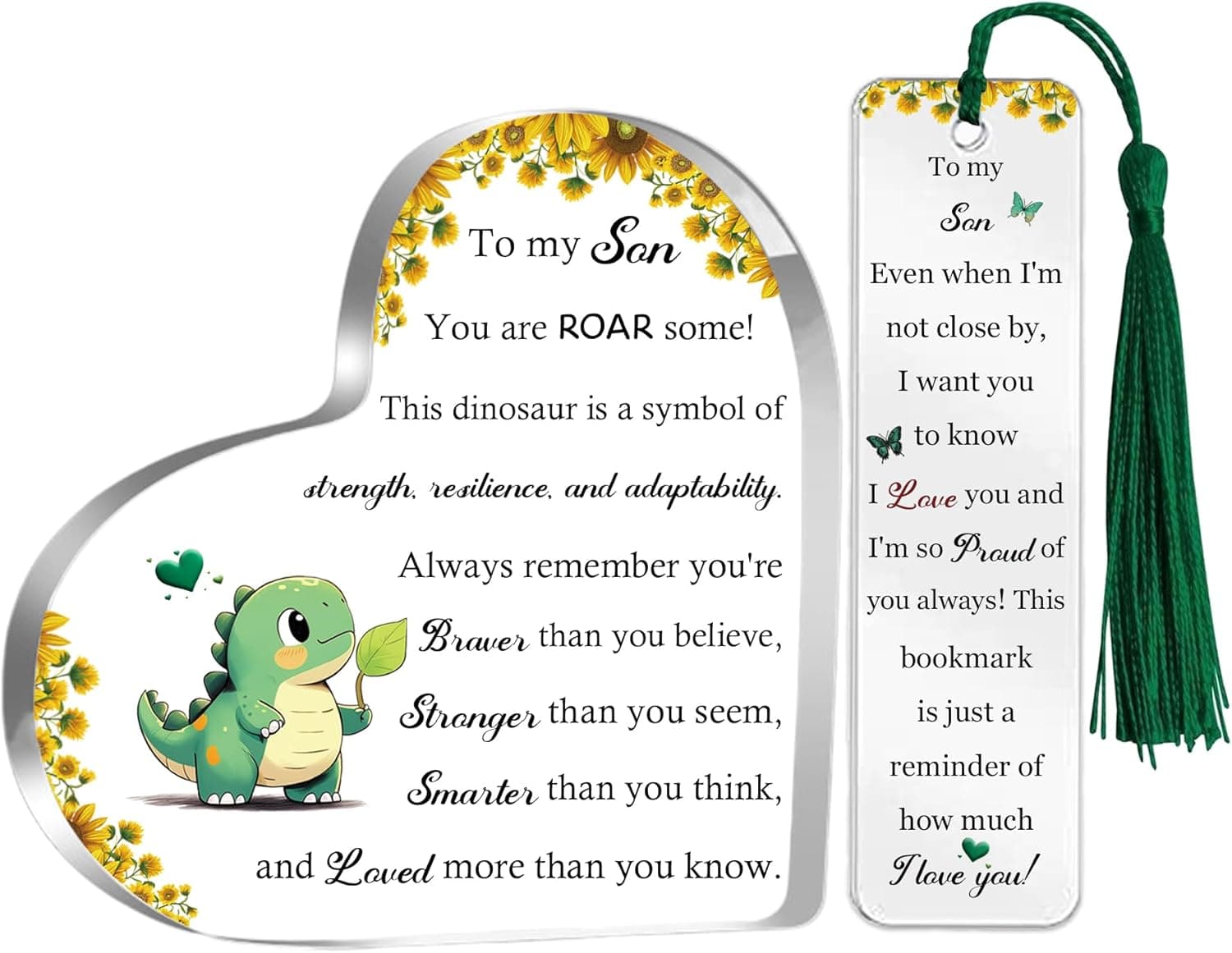 Personalized Dinosaur Bookmark Set